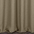 Zasłona szyta na flexach ciemnobrązowa z tkaniny o naturalnym splocie w stylu eko
