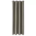 Zasłona ciemnobeżowa zaciemniająca gładka półmatowa 135x250 cm przelotka LOGAN Eurofirany