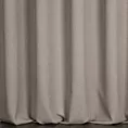 Zasłona szyta na taśmie fala ciemnobeżowa z miękkiej tkaniny o naturalnym splocie w stylu ekologicznym