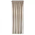 Zasłona beżowa z matowego welwetu 140x270 cm taśma MELANIE Eurofirany
