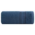 Ręcznik kąpielowy 50x90 cm bawełniany kolor granatowy zdobiony subtelnymi paseczkami 500 g/m2 DAVOS Eurofirany