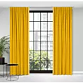 Zasłona musztardowa z matowego welwetu 140x300 cm taśma imintująca flex MADLEN Eurofirany