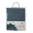Narzuta ciemnoturkusowa 170x210 cm z patchworkowym motywem wytłaczanym techniką hot press BONI 5 DESIGN 91 Eurofirany