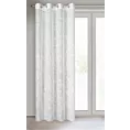 Zasłona biała o płóciennym splocie w stylu eko 140x250 cm przelotka LIREN Eurofirany