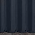 Zasłona szyta na taśmie 8 cm granatowa z miękkiej tkaniny o welurowej strukturze