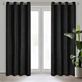 Zasłona czarna z tkaniny welurowej 420x260 cm przelotka - Dora Eurofirany