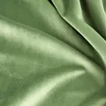 Zasłona szyta na taśmie fala ENYA zielona z miękkiej półmatowej tkaniny welwetowej