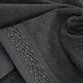 Ręcznik kąpielowy 50x90 cm bawełniany kolor grafitowy z ozdobną bordiurą 400 g/m2 MELANIE Eurofirany