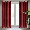 Zasłona ciemnobordowa z ekskluzywnego matowego welwetu 140x250 cm przelotka RIA Diva Line Eurofirany