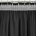 Firana czarna z etaminy zdobiona w dolnej części falbanami 140x250 cm taśma DANI Eurofirany