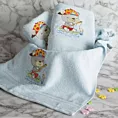 Ręcznik kąpielowy dziecięcy 50x90 cm bawełniany kolor niebieski z kapturem i haftem misi 450 g/m2 BABY 51 Eurofirany