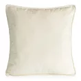 Poszewka na poduszkę 45x45 cm welwetowa z ozdobną wypustką kremowa VELVET 147 EUROFIRANY PREMIUM