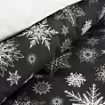 Pościel świąteczna 140x200 cm bawełniana kolor czarny, biały z motywem świątecznych gwiazdek ISLA Eurofirany