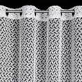 Firana biała z siateczki zdobiona szenilową nicią 140x250 cm przelotka CLARA Eurofirany