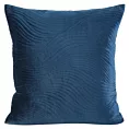 Poszewka na poduszkę 45x45 cm welwetowa pikowana metodą tradycyjnego szycia w falujący wzór granatowa RIA5 EUROFIRANY PREMIUM