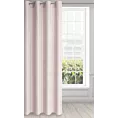 Zasłona różowa o strukturze płótna 140x250 cm przelotka LIV EUROFIRANY