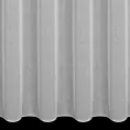 Firana szyta na taśmie 8 cm jasnoszara z cienkiej matowej etaminy, wykończona obciążnikiem