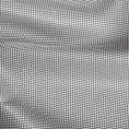 Zasłona szyta na taśmie 8 cm CLAIRE popielata z eleganckiej tkaniny w drobny geometryczny wzór Italissima Eva Minge