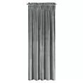 Zasłona grafitowa z połyskiem, welwetowa 140x270 cm na taśma SAMANTA Eurofirany