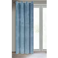 Zasłona niebieska z ekskluzywnego matowego welwetu 140x250 cm przelotka RIA Diva Line Eurofirany