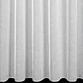 Firana szyta na przelotkach biała z matowej głądkiej etaminy, wykończonej obciążnikiem