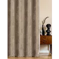 Zasłona szyta na taśmie fala jasnobrązowa z miękkiej w dotyku tkaniny szenilowej