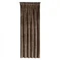 Zasłona brązowa z ekskluzywnego matowego welwetu 140x270 cm taśma VILLA Eurofirany