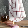 Ściereczka kuchenna 50x70 cm bawełniana kolor biały ,czerwony zdobiona kratką 200 g/m2 CHECK Eurofirany