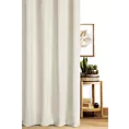 Zasłona szyta na taśmie fala kremowa z miękkiej szenilowej tkaniny z efektem melanżu