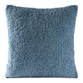 Poszewka na poduszkę 45x45 cm z miękkiej tkaniny barankowej niebieska BUKLA Eurofirany