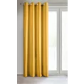 Zasłona musztardowa z matowej gładkiej tkaniny 140x250 cm przelotka RITA Eurofirany