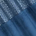 Zasłona granatowo, srebrna z lśniącego welwetu z aplikacja z cekinów 140x250 cm przelotka MARGOT Eurofirany