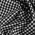 Roleta rzymska czarno biała z delikatnej tkaniny w kratkę