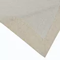 Bieżnik na stół naturalny 85x85 cm KAREN z ozdobną listwą z tkaniny z dodatkiem lnu DIVA LINE