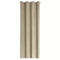 Zasłona jasnobeżowa z tkaniny welwetowej, troczek w zestwie 140x270 cm przelotka ANTARA Eurofirany