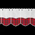 Tkanina firanowa zazdrostka z motywem świątecznej kraty  Eurofirany