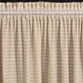 Zasłona beżowa zdobiona nicią szenilową z tkaniny szyfonowej 135x270 taśma REINA Eva Minge Eurofirany