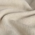 Obrus szyty jasnobeżowy z miękkiej matowej tkaniny szenilowej o naturalnym splocie