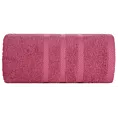 Ręcznik kąpielowy 100x150 cm bawełniany kolor ciemnoróżowy z ozdobną bordiurą 500 g/m2 MILO Eurofirany