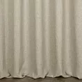 Zasłona szyta na flexach beżowa z tkaniny w stylu eko i efektem melanżu