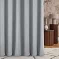 Zasłona szyta na flexach popielato jasnopopielata z dwustronnej tkaniny zaciemniającej 100% blackout, o strukturze weluru