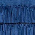 Zasłona granatowa z welwetu zdobiona falbanami 140x250 cm przelotka CHARLOTTE 1 Eurofirany