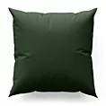 Poszewka szyta ciemnozielona z gładkiej tkaniny zaciemniającej typu dimout