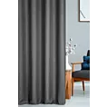 Zasłona szyta na flexach grafitowa z tkaniny trudnopalnej, zaciemniającej, typu blackout z efektem melanżu