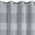 Firana srebrna zdobiona szenilowymi pasami 140x250 cm przelotka AGATA Eurofirany