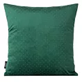 Poszewka na poduszkę 45x45 cm welwetowa zdobiona diamencikami ciemnozielona ARIADNA Eurofirany