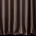 Zasłona szyta na taśmie fala brązowa z jednokolorowej gładkiej tkaniny
