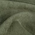 Zasłona szyta na taśmie fala oliwkowa z miękkiej matowej tkaniny szenilowej o naturalnym splocie