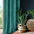 Zasłona ciemnoturkusowa z miękkiego welwetu 140x250 cm przelotka SUZANA Eurofirany