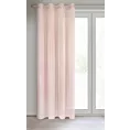 Rebecca różowa firana z etaminy o strukturze deszczyku na przelotkach 140x250 cm Eurofirany